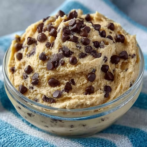 A bowl of chocolate chip cookie dough.